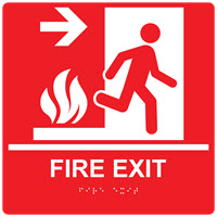 braille fire exit sign CS725832