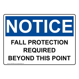 OSHA fall protection sign one-36055