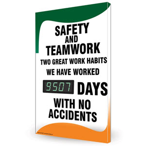 Safety teamwork scoreboard